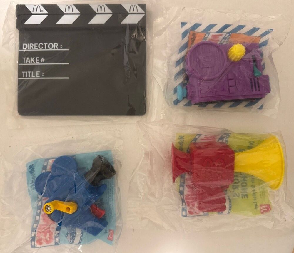 Complete full set of Makin’ Movies Vintage McDonalds Happy Meal Toys